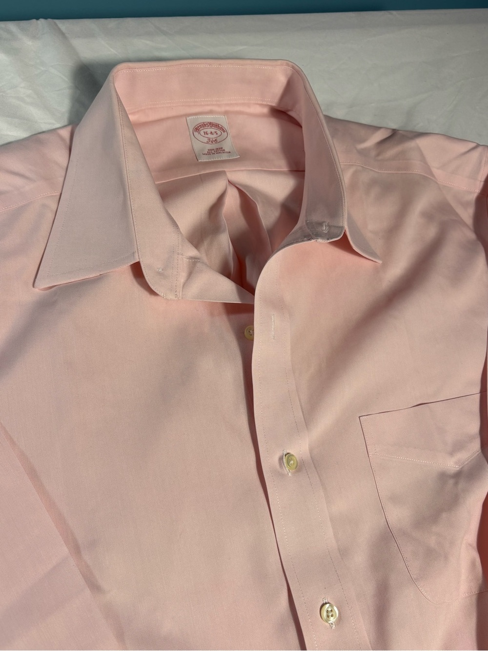 Brooks brothers 346 non iron light pink men’s long sleeves 16 4/5